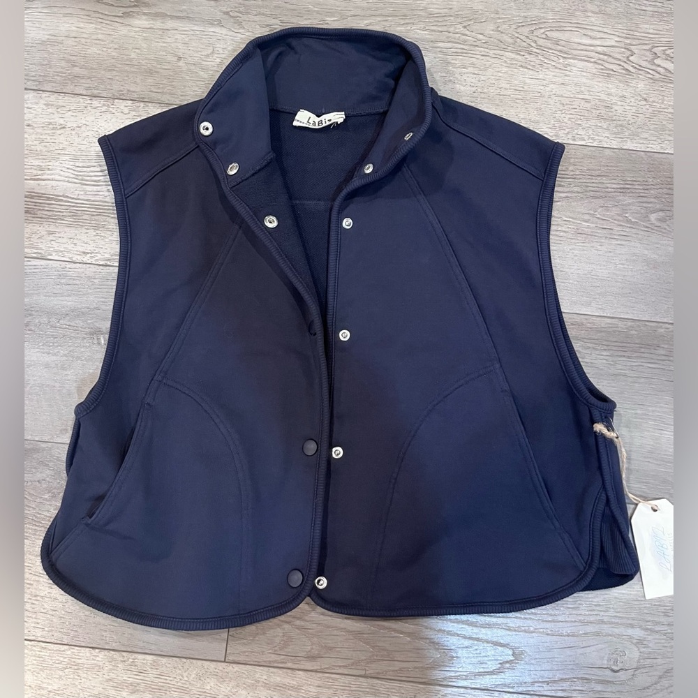 LaBiz Lalamia Ira Cotton Loop Terry Vest NWT